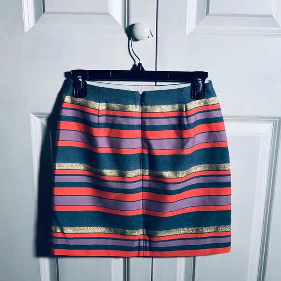 J. Crew Metallic Stripe Mini Skirt - Picture 6 of 6